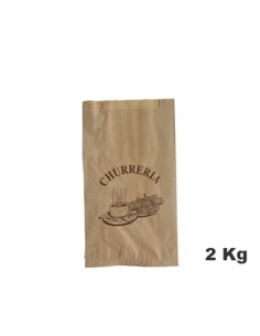 >> Paquete de 250 Bolsas Churro Kraft - 2 Kg - 14+05x33