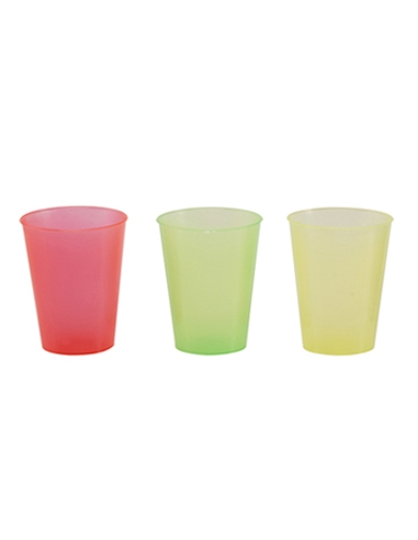 Vasos PP - Sidra - AMARILLOS - Irrompibles Reutilizables - 480 cc -  25 u. ( CAJA DE 20 PAQUETES  )