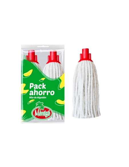 >> Pack de 2 Fregona - AMAPOLA 4507 - Algodón Blanco 26 cm - Duo