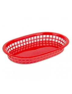 >> Pack de 6 Cestas - Plasticas - FAST FOOD - Roja 26 X 18 Cm. - Pack 6 u.