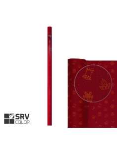 >> Rollo de Mantel - TNT - SRV - Ancho 120 cm - Prec. 120 - 50 gsm - ROJO NAVIDAD - 7,2 Mt