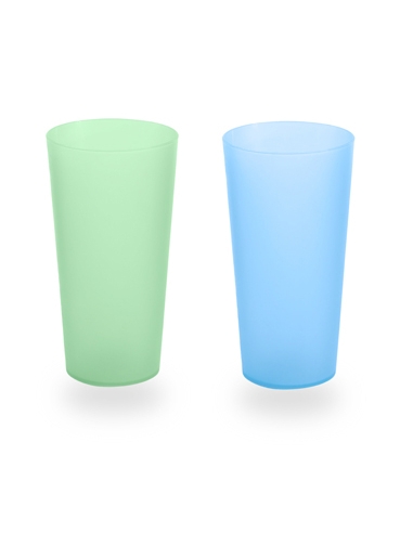 Vasos PP - Cocktail - VERDES - Irrompibles Reutilizables - 470 cc - 20 Vasos ( CAJA DE 21 PAQUETES )