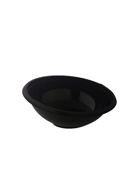 Tira de 50 Bowls - Diseño Ovalado - Ensalada Negro - 1000 ml - 169x215x98