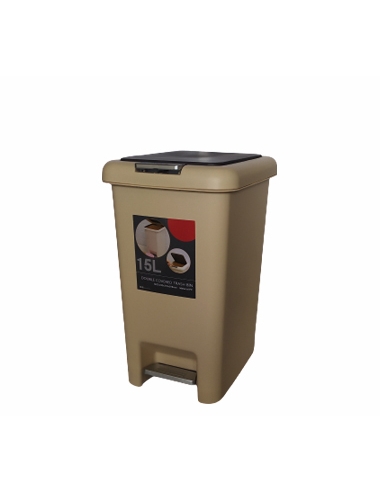 >> Unidad - Papelera Beige - SRV COLOR - Con Pedal - 15 LT