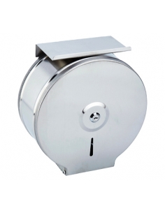 >> Unidad - Dispensador - Papel Higienico - Acero Inox. con Soporte - BRILLO  - Ø70
