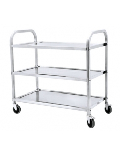 Carro Servicio - SRV COLOR - Acero Inoxidable - 74x40x80 - 3 Bandejas - ( UNIDAD )