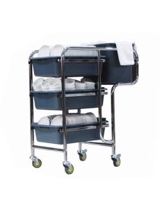 Carro Servicio - SRV COLOR - Acero Inoxidable - 5 Cubetas - ( UNIDAD )