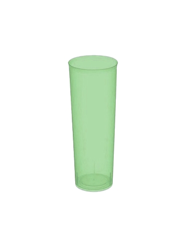 Vasos PP - Tubo - Irrompibles Reutilizables - VERDE - 300 cc - 10 Vasos ( CAJA DE 50 PAQUETES )