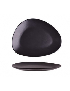 Plato Llano - SILICE - Omega Negro - 25,5 cm - ( UNIDAD )