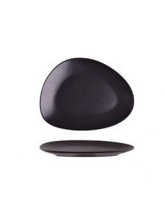 >> Unidad - Plato Postre - SILICE - Omega Negro - 20,5 cm.