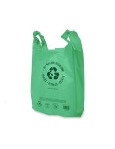 Bolsas Asa Reciclada - VERDES - 50-70% - G200 - 42x53 cm - (PAQUETE DE 50 BOLSAS)