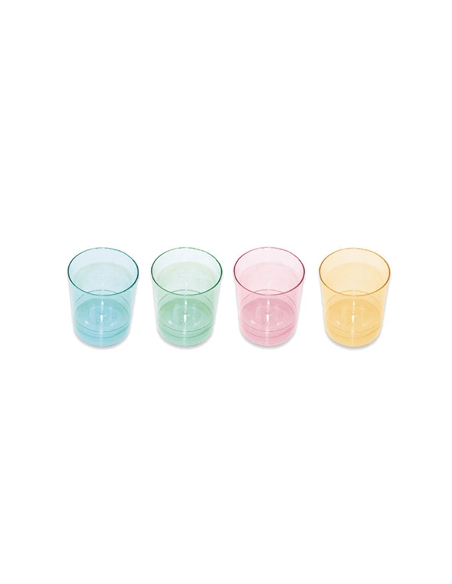 ARCHIVADO >> Tira de 16 Vasos Chupito - PS - Cristal - Colores - 40 cc