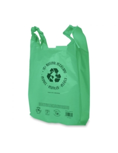 Bolsas Asa - 50x60 cm - Recicladas - TNP - 50-70% - G200 - VERDES ( PAQUETE DE 75 )