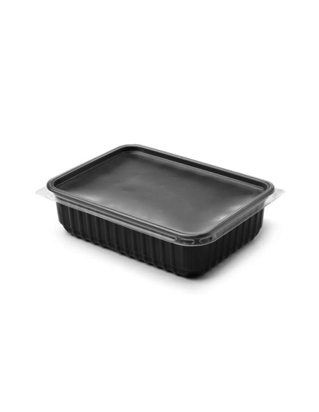 ARCHIVADO >> Tarrinas - PP - Base Negra - Con Tapa - 177x122x55 -  750 CC - (PACK DE 50)