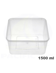 Tarrinas Chinas - Cuadradas - PP - 1500 cc - TSQ 1500 - PP - Con Tapa ( TIRA DE 50  )