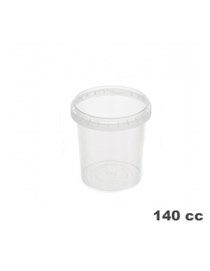 Tarrina - Precinto - PP - 140 cc - T6E - Con Tapa - ( CAJA DE 20 TIRAS DE 50 )