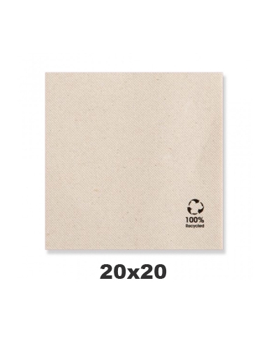 ARCHIVADO >> Servilletas - PP - 20x20 - 2C - 1/4 - Natural - 150 H - ( CAJA DE 18 PAQUETES )