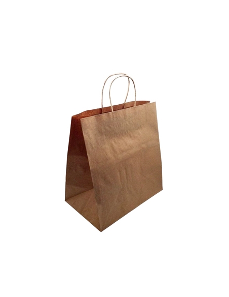 Bolsas Papel - Kraft - Asa Rizada - 32+21x33 - ( CAJA 250 )