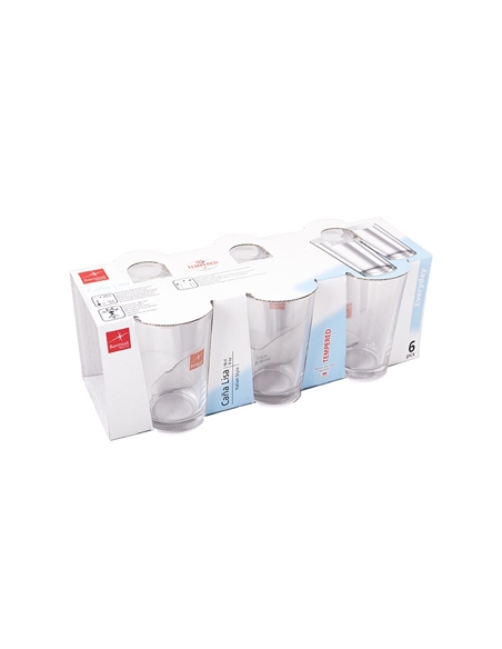 Vasos - CAÑA LISA 18  - Bormioli Rocco - 18 Cl - ( PACK DE 6 )