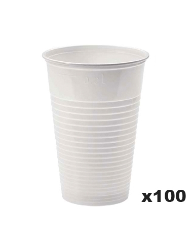 ARCHIVADO - Vasos Plasticos - 200 cc - PP - TQA - Blancos - ( PAQUETE DE 100 )