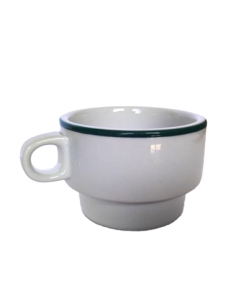 Taza Porcelana - Cafe - CIM - Filo Verde - 110 CC