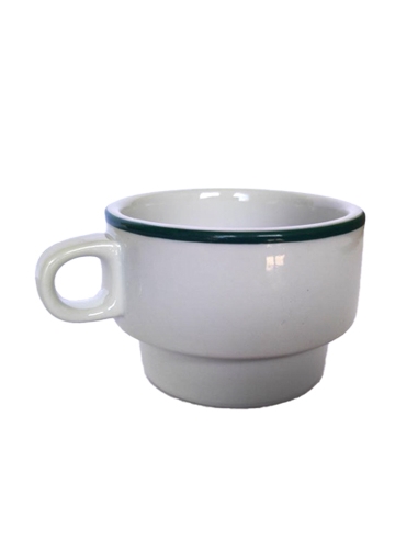 Taza Porcelana - Cafe - CIM - Filo Verde - 110 CC