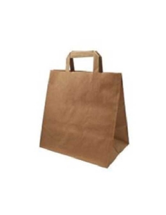 Bolsas Papel - Kraft - Asa Plana - 26+14x30 - 70gr -  ( CAJA 250 )