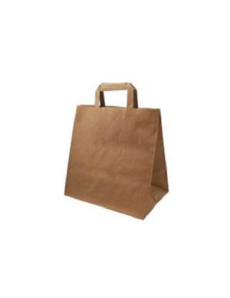 Bolsas Papel - Kraft - Asa Plana - 24+14x30 - 70gr -  ( CAJA 250 )