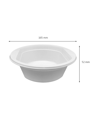 Bowl Plastico - PS - Blanco 12 OZ  - ( PAQUETE DE 12 )