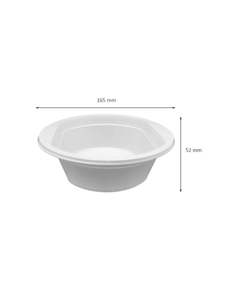 Bowl Plastico - PS - Blanco 12 OZ  - ( PAQUETE DE 12 )