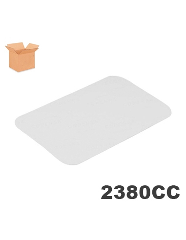 Tapas Tarrinas - Aluminio - 2380 cc - Rectangular - 305x210 mm - ( CAJA DE 5 TIRAS DE 100 )