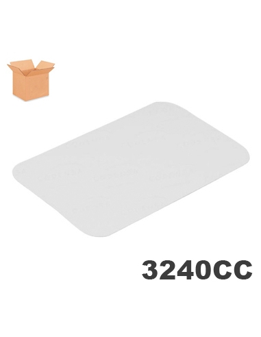 Tapas Tarrinas - Aluminio - 3240 cc - Rectangular - 312x250 mm - ( CAJA DE 4 TIRAS DE 100 )