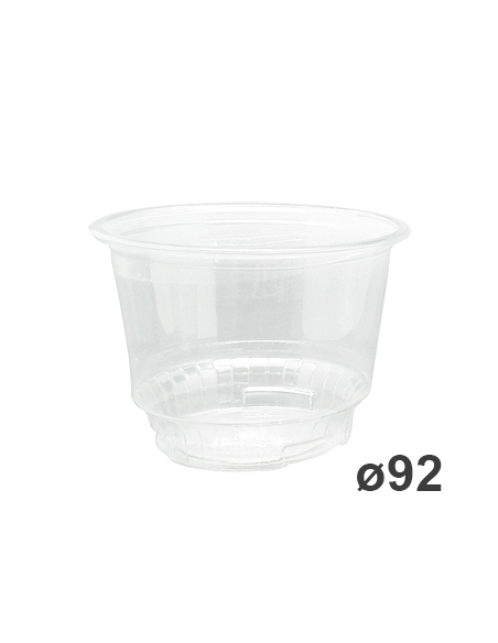 Envase - PET - Redondo - Eco - 237 Ml - Ø92 mm - 8 OZ - ( CAJA DE 20 PAQUETES DE 50 )