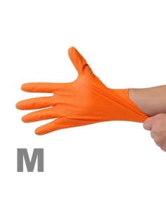 Guantes - Nitrilo - Flash - Naranja - 8,5 gr - Talla M - ( PAQUETE DE 50 UNIDADES )