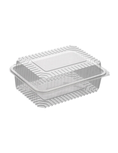 Tarrinas - BISAGRA TAPA ALTA - IZ1-1500B - 232x174x94 mm - PET 1500 ml. - ( CAJA 4 TIRAS DE 50 )