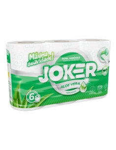 Papel Higienico Aloe Vera - 3F - 18 Metros - 42 Rollos ( 7 PAQUETES DE 6 )