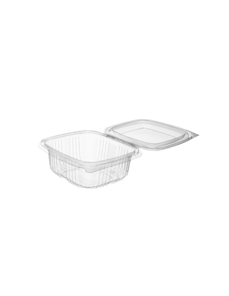 Tarrinas - Bisagra - PET  375 ml. - IZ1-375D - 122x108x54 mm - ( CAJA 10 TIRAS DE 100 )