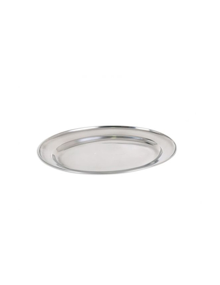 Fuente Acero - Inox - Oval - 25 CM - ( UNIDAD )