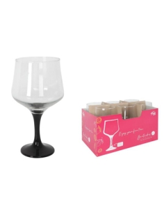 Copas Cristal - Combinado - Pie Negro - 68 Cl  - ( CAJA DE 6 )