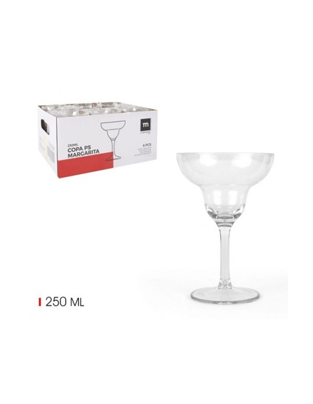 Copas Plastico - PS - Margarita - 250 ml - ( PACK DE 6 )