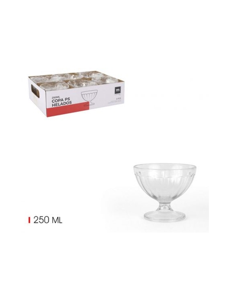 Copas Plastico - PS - Helado - 250 ml -
