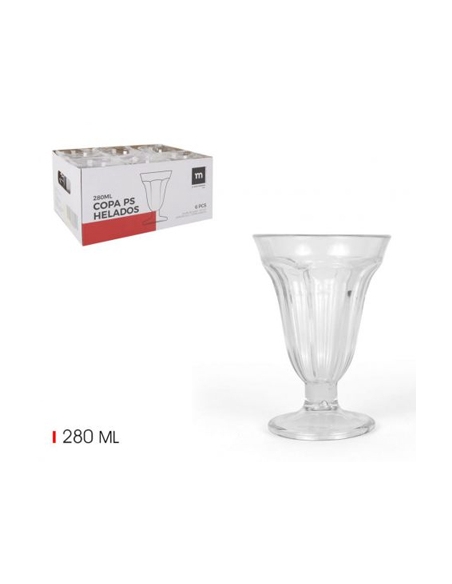 Copas Plastico - PS - Helado - 280 ml - ( PACK DE 6 )