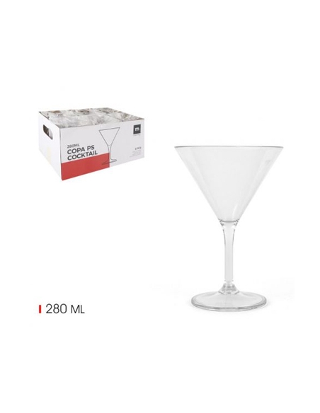 Copas Plastico - PS - Cocktail - 280 ml - ( PACK DE 6 )