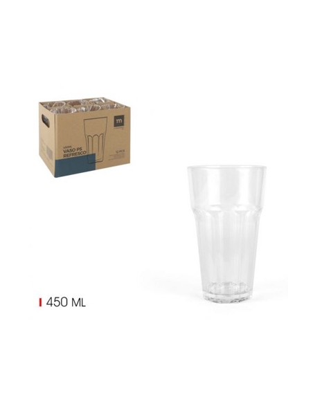Vasos Plastico - PS - Refresco - 450 ml - ( PACK DE 6 )