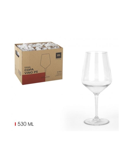 ARCHIVADO >> Copas Plastico -  PS - Vino - 530 ml - ( CAJA DE 24 )