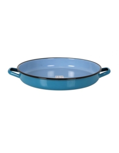 Fuente / Paellera Acero - Esmaltado - Azul Turquesa - 34 Cm - ( UNIDAD )