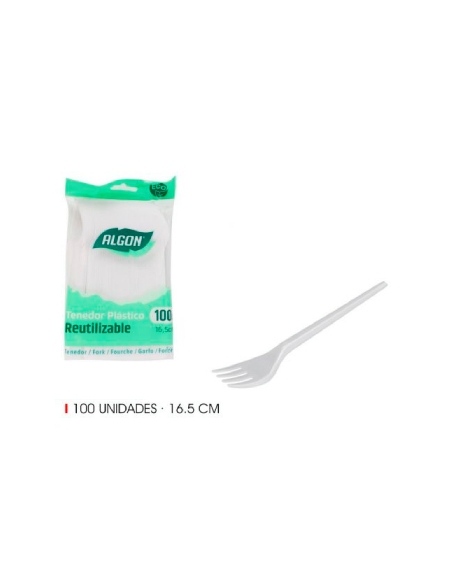 Tenedores - Plasticos - Algon - ( PAQUETE DE 100 )