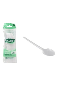 Cucharas - Plasticas - Postre - Cafe - 12 CM - ( PAQUETE DE 25 )