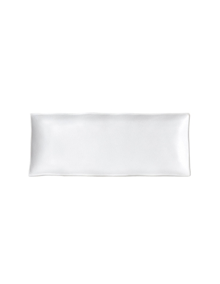 Fuente rectangular - Melamina - WHITE - Blanca - 19.5x9.5x2.1cm - ( UNIDAD )