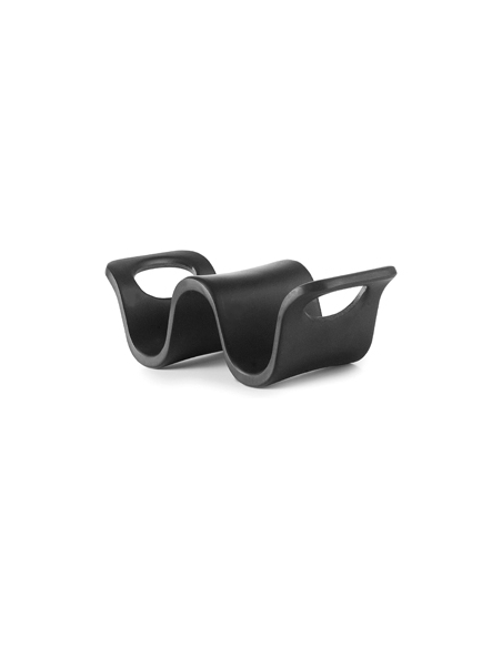 Soporte - Melamina Negro -  Para 1 o 2 Tacos - 12x6x4 cm - ( UNIDAD )